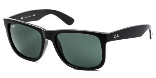 New Authentic Ray-Ban Sunglasses Justin RB 4165 601/71 54mm Black Green Shade