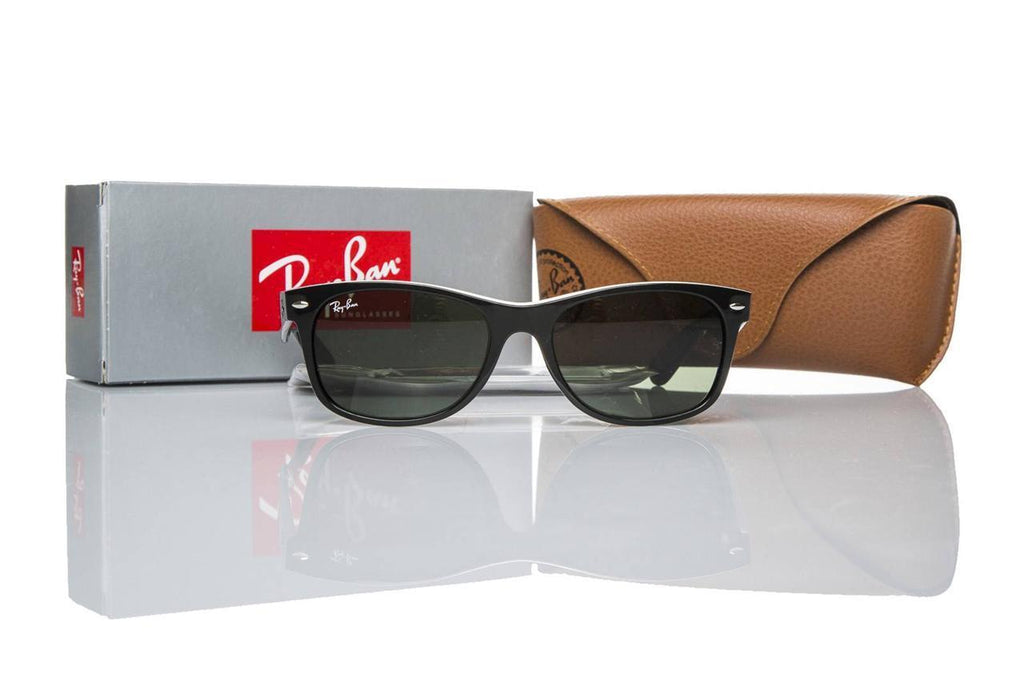 New Authentic Ray-Ban Sunglasses RB 2132 901L 55mm Black Crystal Grey Green