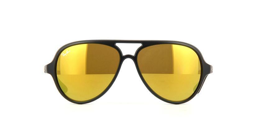 100% AUTHENTIC Ray-Ban Aviator Sunglasses CATS 5000 RB 4125 601S/93 Mirror Gold