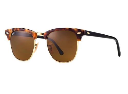 New Authentic Ray-Ban Sunglasses RB 3016 1160 49mm Brown Havana Clubmasters
