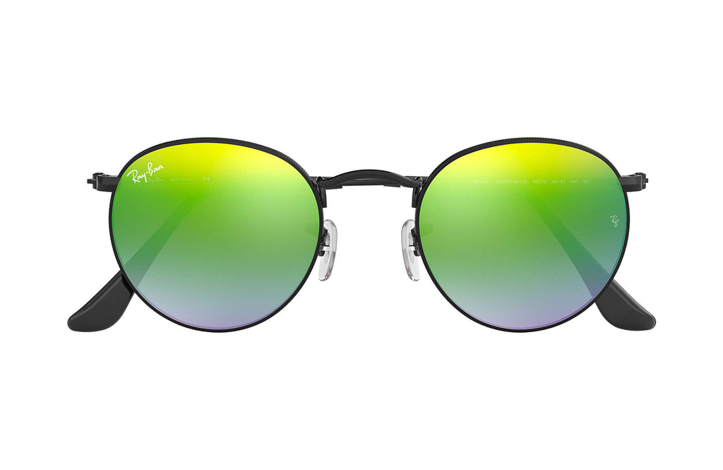 Authentic Ray-Ban Sunglasses ROUND RB 3447 002/4J 50mm Mirror Gradient Black