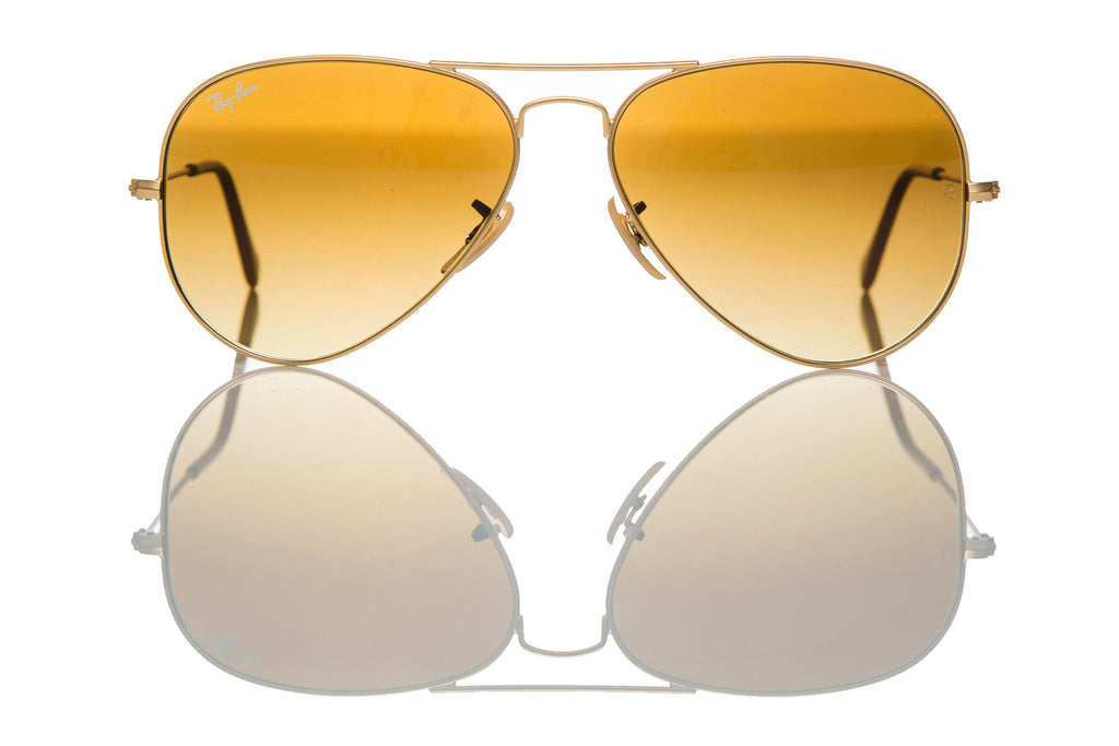 Authentic Ray-Ban Aviator Sunglasses RB 3025 112/85 Matte Gold/Brown Shaded 58mm