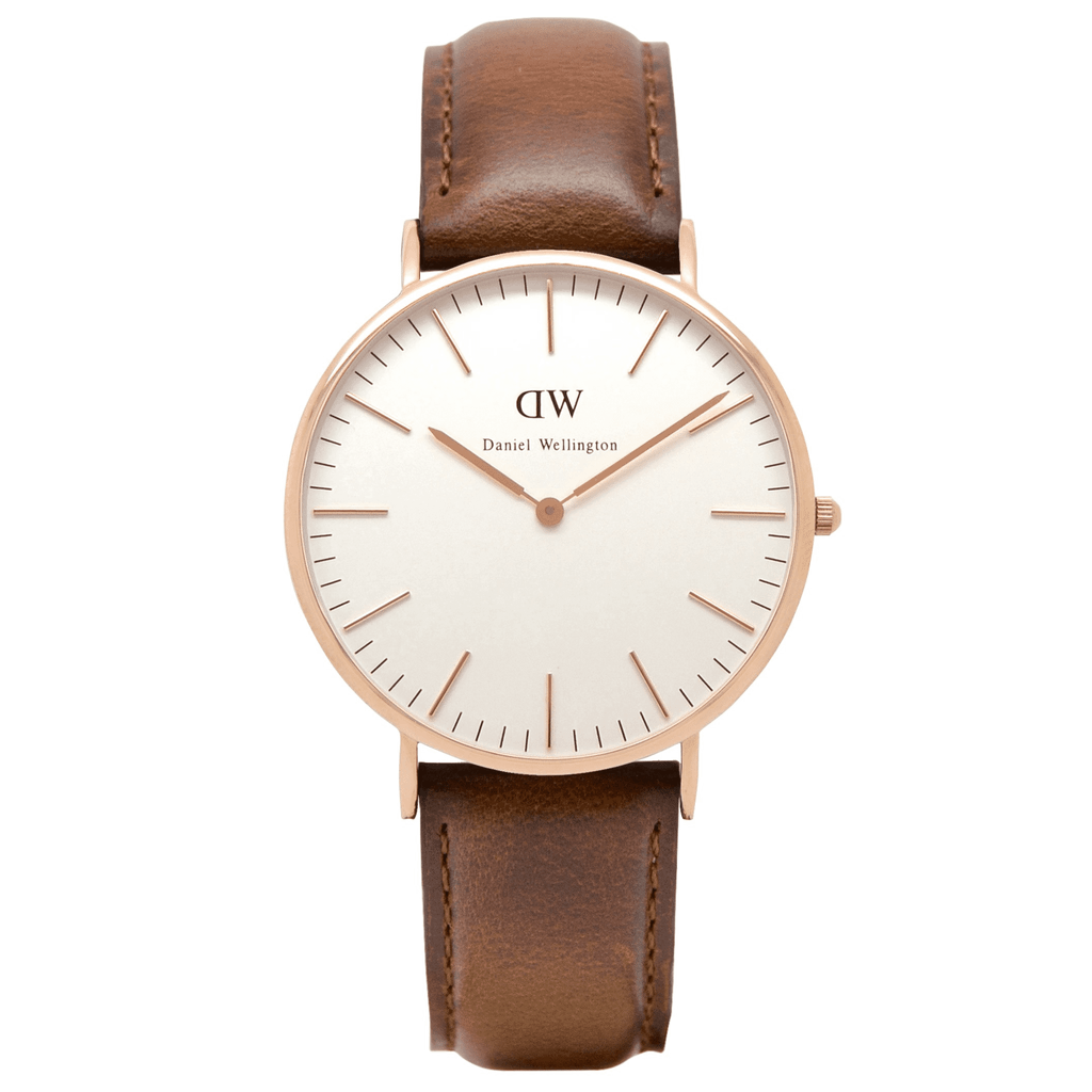 Authentic Daniel Wellington 0106DW Classic St. Mawes Brown Rose Gold t Ya Favo