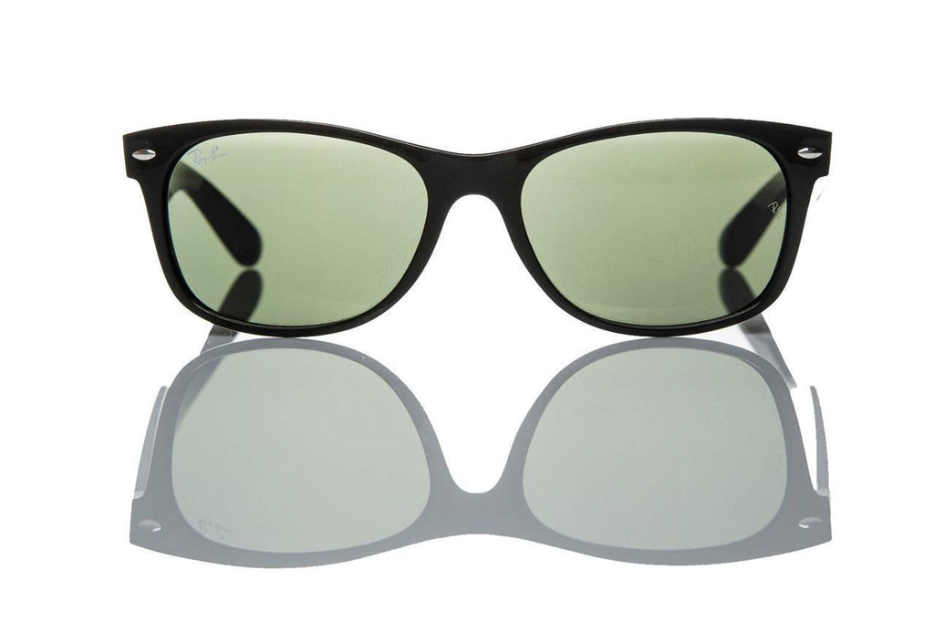 New Authentic Ray-Ban Sunglasses RB 2132 901L 55mm Black Crystal Grey Green