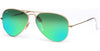 New Authentic Ray-Ban Sunglasses AVIATOR RB 3025 112/19 55mm Mirror Matte Gold