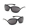 New Authentic Tom Ford Sunglasses Jennifer TF 008 199 Black Frame Grey Lens